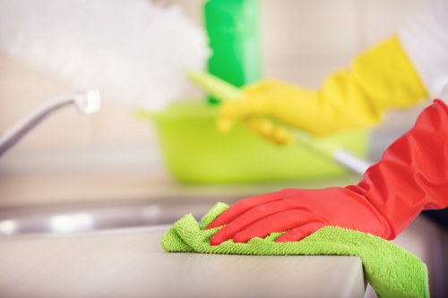 Residential cleaning supplies ready for a Kingston upon Thames property